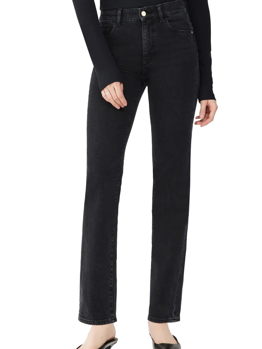 DL1961 Black Patti Straight 31” Leg Jeans